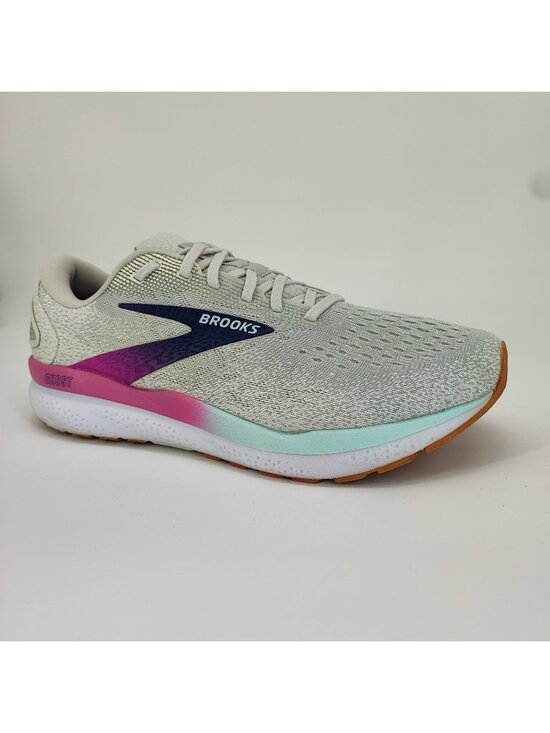 Brooks Shoes - Brooks Ghost 16 Women's Size 12 Wide Running Shoes Mesh Grey 1204071D175